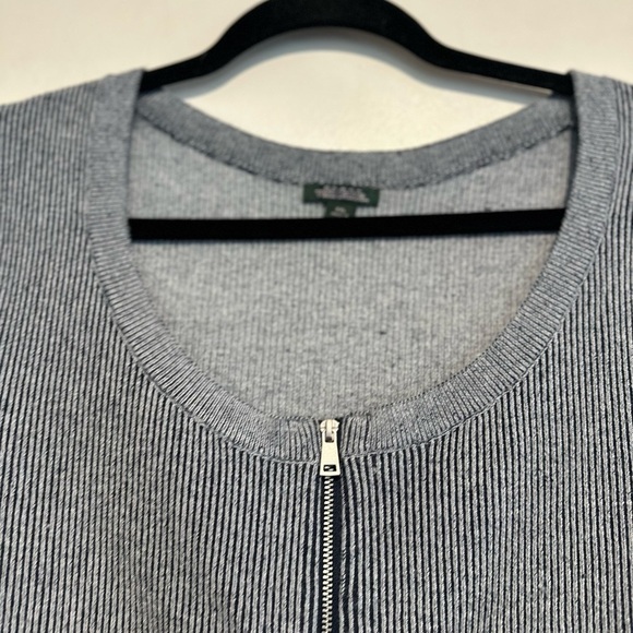 Wild Fable Women's XXL Zip-Front Navy & White Ribbed Cardigan Thick Sweater. - Picture 10 of 14